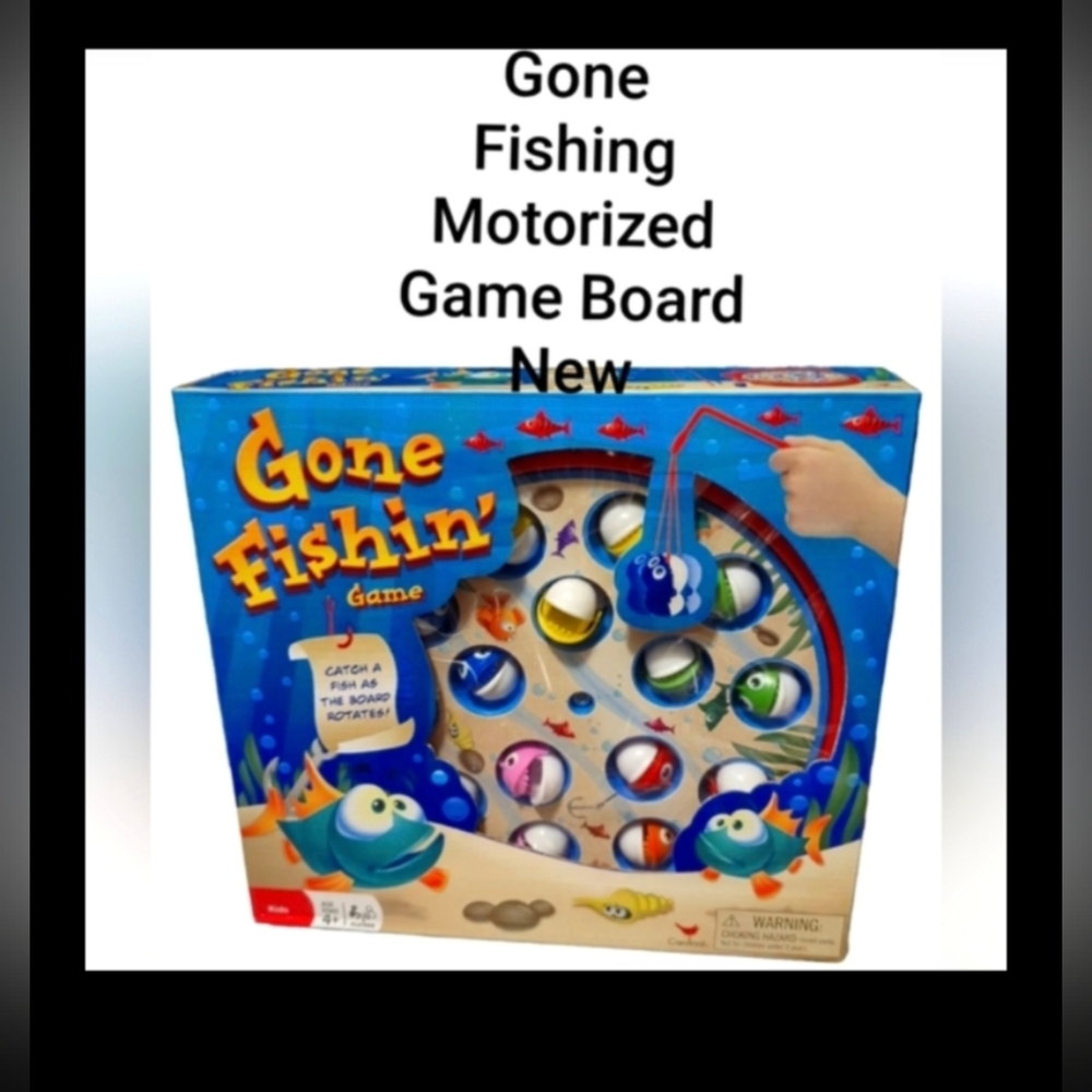 Fishing Fun Motorized Game Catch Fish As Board Rotates 4 Fishing Poles Ages 4+
